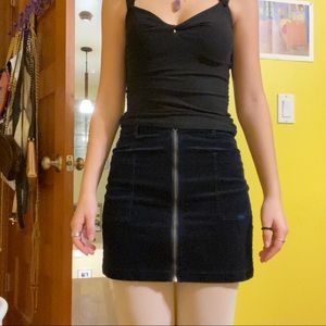 navy blue mini skirt